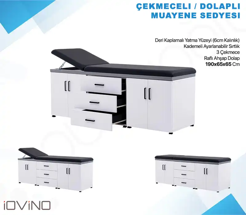 Çekmeceli / Dolaplı Muayene Sedyesi