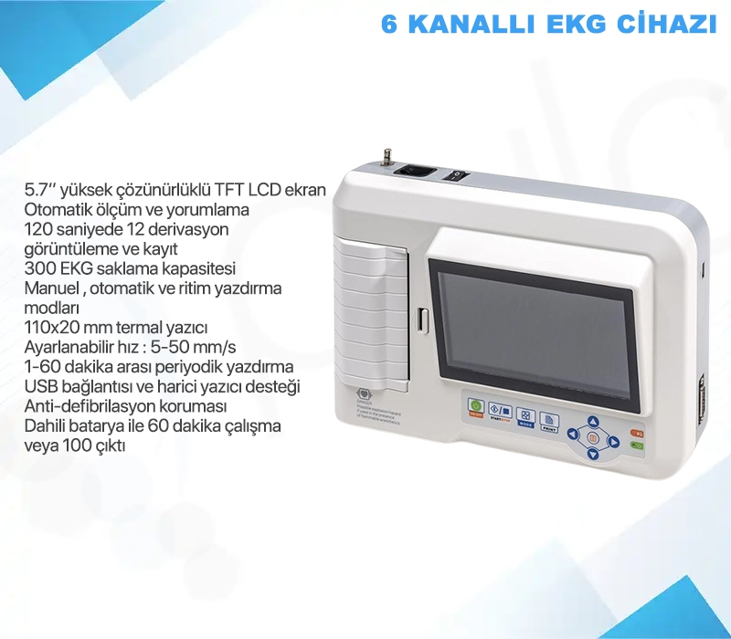 ECG600G 6-KANALLI EKG CİHAZI