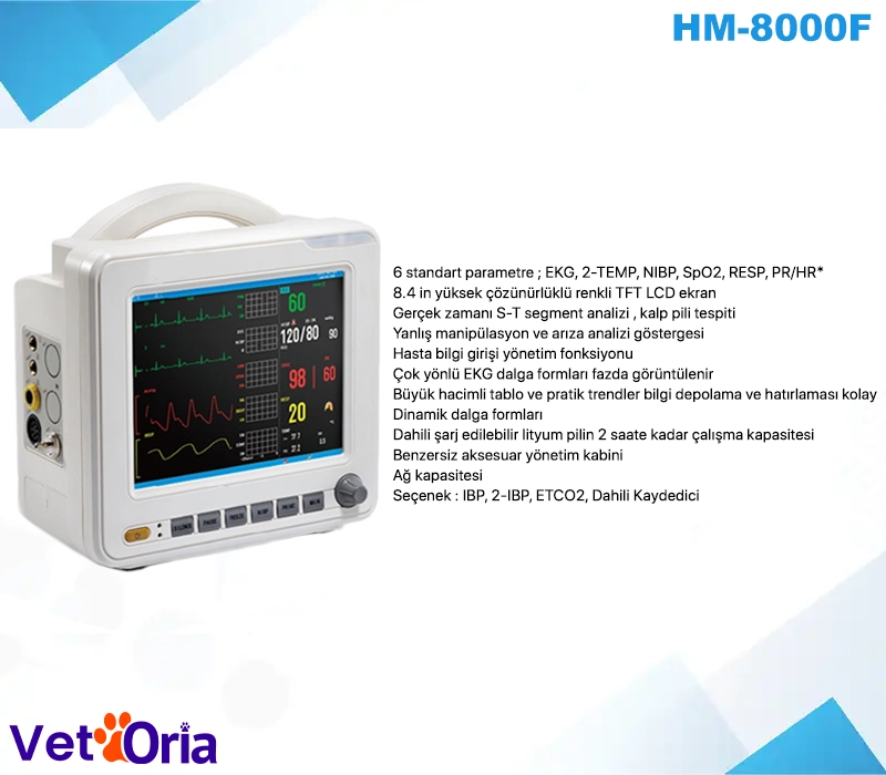 HM-8000F Veteriner Hastabaşı Monitörü