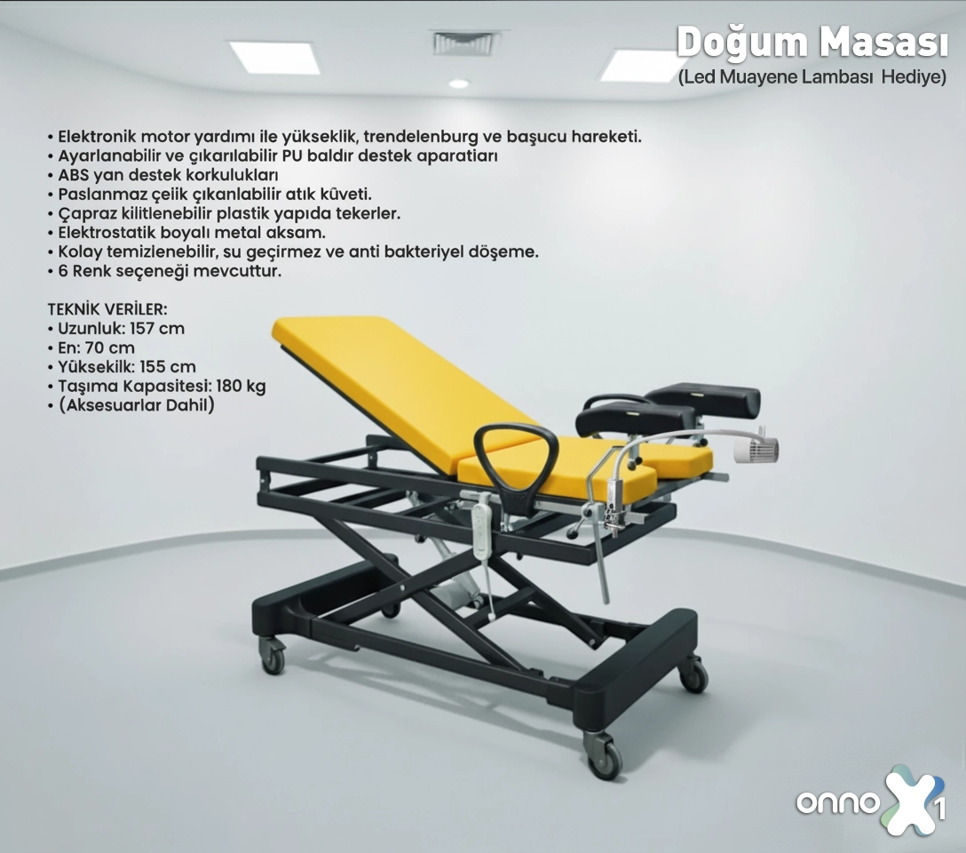 Onno 3 Motorlu Doğum Masası