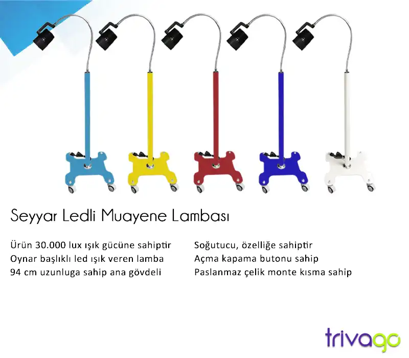 Seyyar Ledli Muayene Lambası