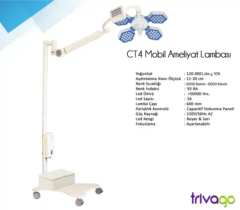                        Trivago CT4 Bataryalı Ameliyat Lambası