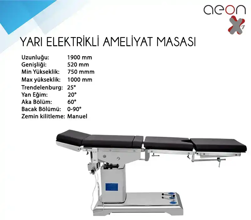   Yarı Elektrikli Ameliyat Masası